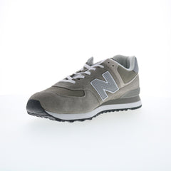 New Balance 574 XML574EVG Mens Gray Wide Suede Lifestyle Sneakers Shoes
