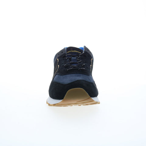 New Balance 574 XML574GF2 Mens Black Suede Lifestyle Sneakers Shoes