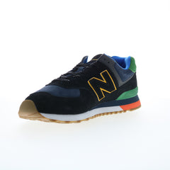New Balance 574 XML574GF2 Mens Black Suede Lifestyle Sneakers Shoes