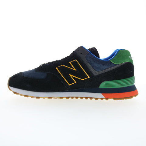 New Balance 574 XML574GF2 Mens Black Suede Lifestyle Sneakers Shoes