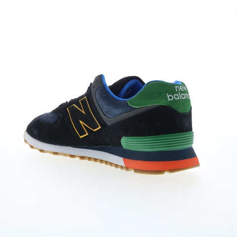New Balance 574 XML574GF2 Mens Black Suede Lifestyle Sneakers Shoes