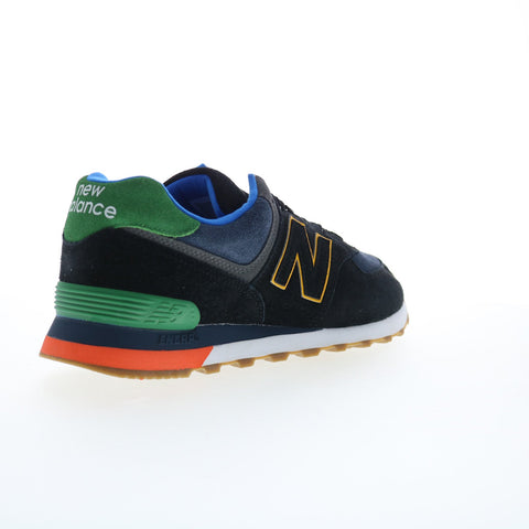 New Balance 574 XML574GF2 Mens Black Suede Lifestyle Sneakers Shoes