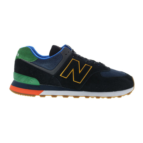 New Balance 574 XML574GF2 Mens Black Suede Lifestyle Sneakers Shoes