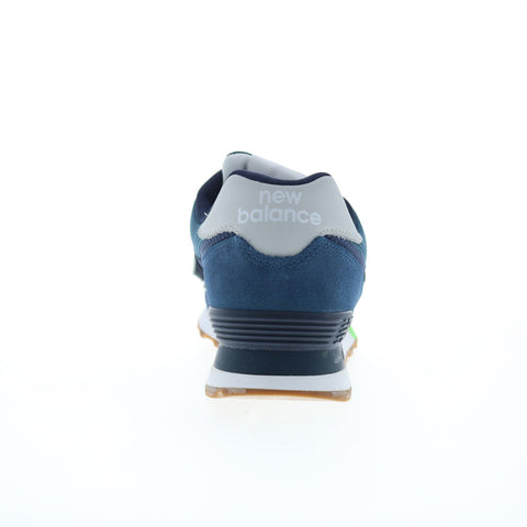 New Balance 574 XML574PU2 Mens Blue Suede Lifestyle Sneakers Shoes