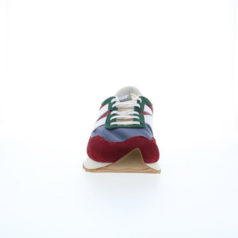 New Balance 237 XMS237EA Mens Red Suede Lifestyle Sneakers Shoes