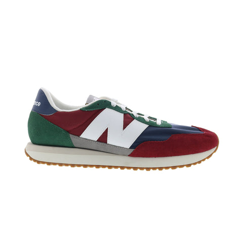 New Balance 237 XMS237EA Mens Red Suede Lifestyle Sneakers Shoes