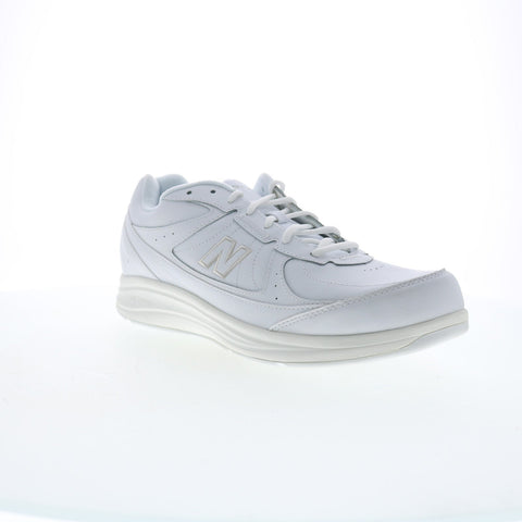 New Balance 577 XMW577WT Mens White Wide Leather Lifestyle Sneakers Shoes