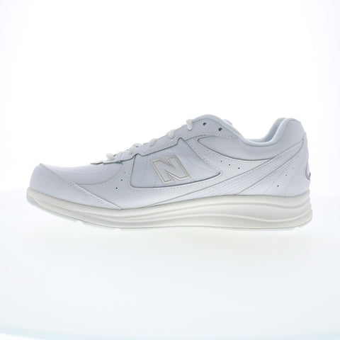 New Balance 577 XMW577WT Mens White Wide Leather Lifestyle Sneakers Shoes