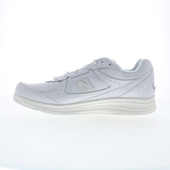 New Balance 577 XMW577WT Mens White Wide Leather Lifestyle Sneakers Shoes