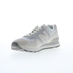 New Balance 574 XU574GRM Mens Gray Suede Lace Up Lifestyle Sneakers Shoes