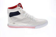 Supra Aluminum 05662-135-M Mens White Canvas Casual High Top Sneakers Shoes