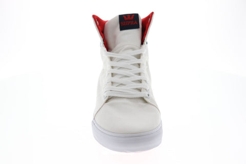 Supra Aluminum 05662-135-M Mens White Canvas Casual High Top Sneakers Shoes