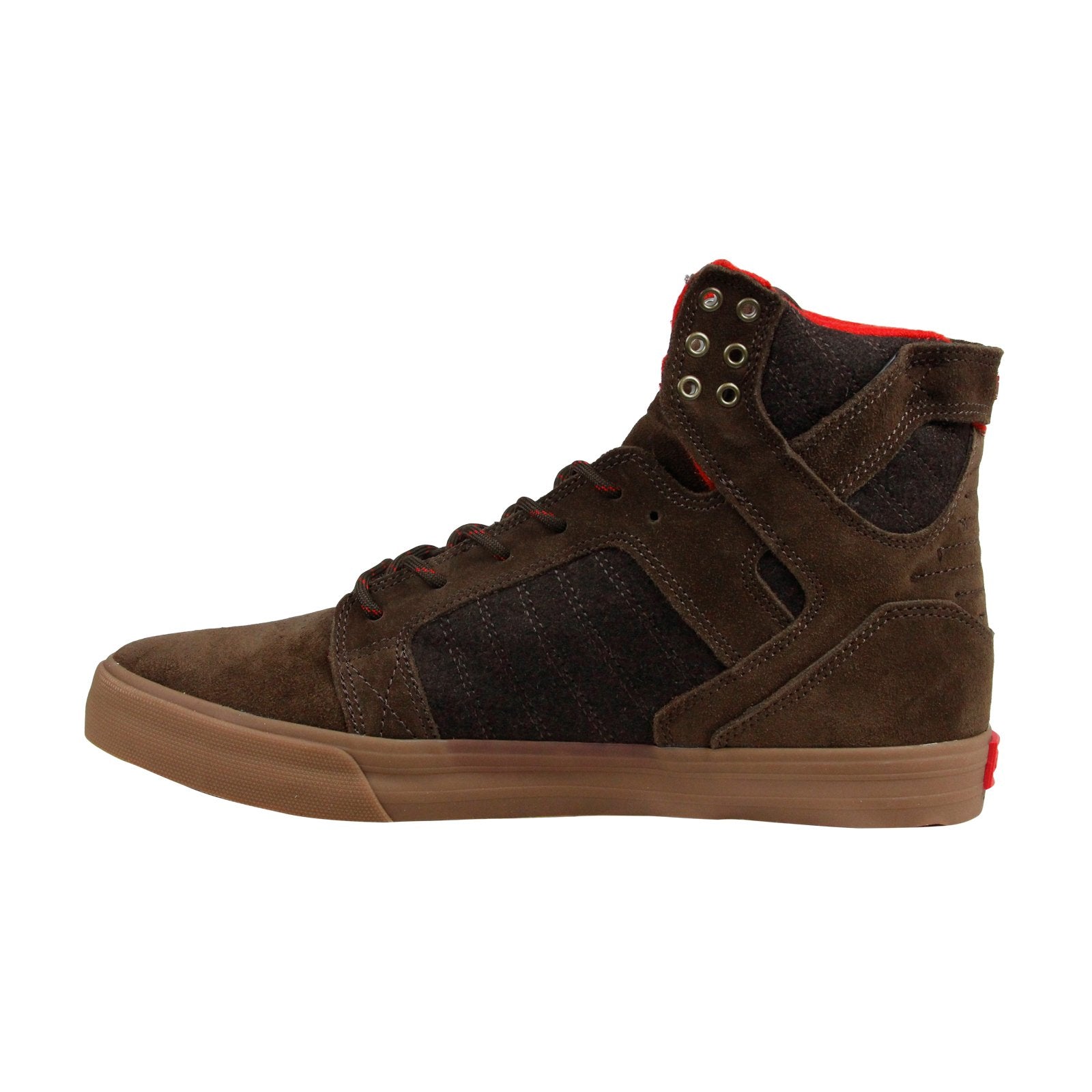 Supra Skytop 08173-262-M Mens Brown Suede High Top Lace Up Skate