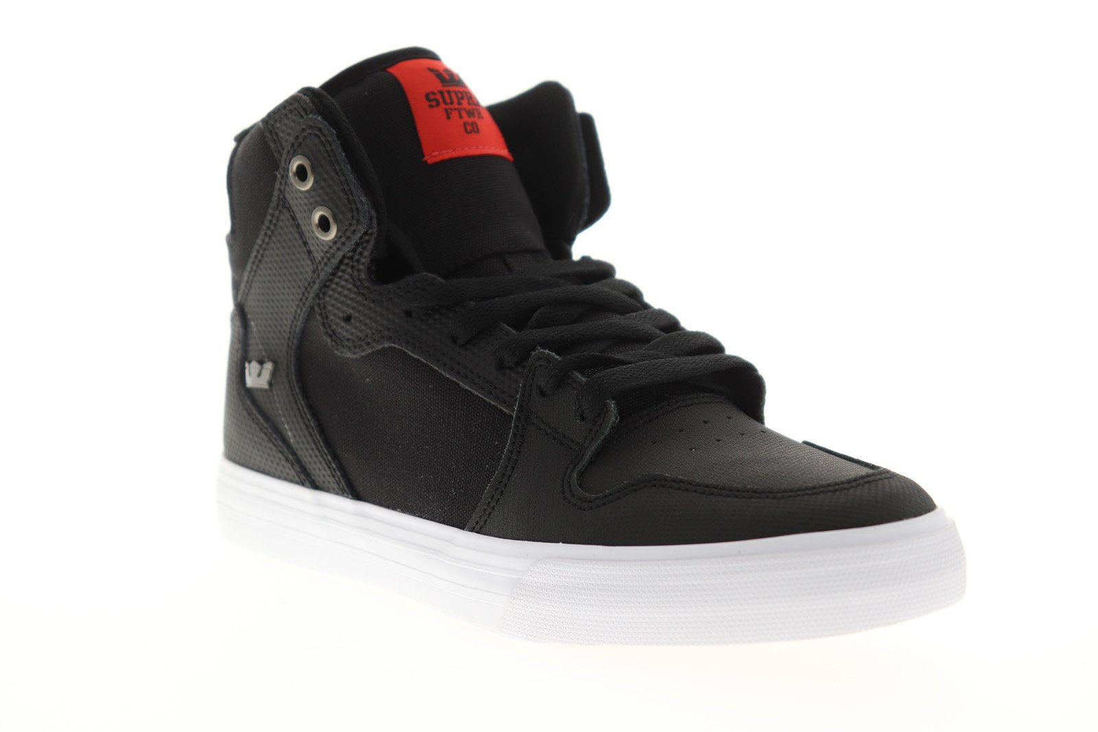 Supra Vaider 08204-039-M Mens Black Leather Surf High Top