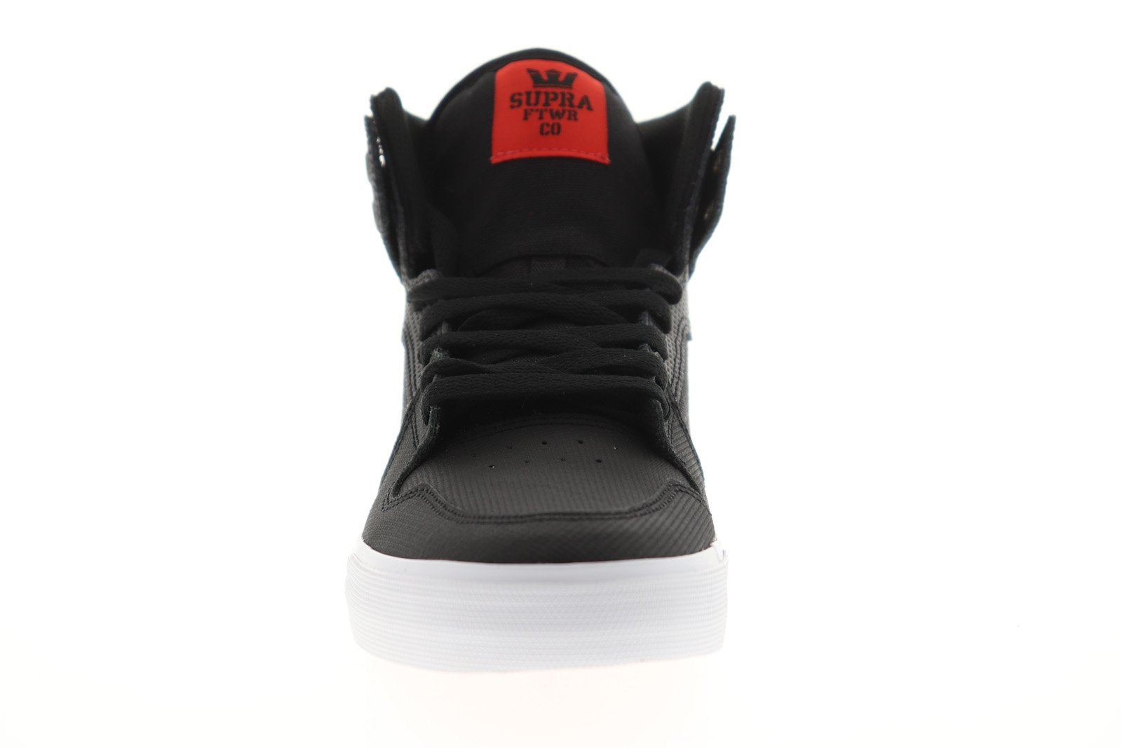 Supra Vaider 08204-039-M Mens Black Leather Surf High Top Skate