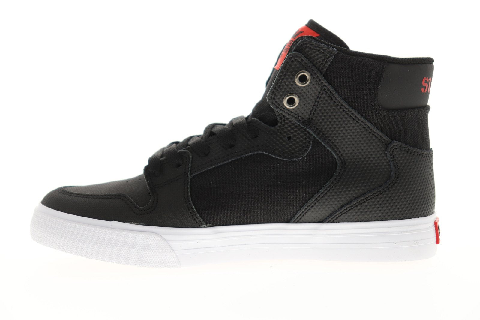 Supra Vaider 08204-039-M Mens Black Leather Surf High Top Skate