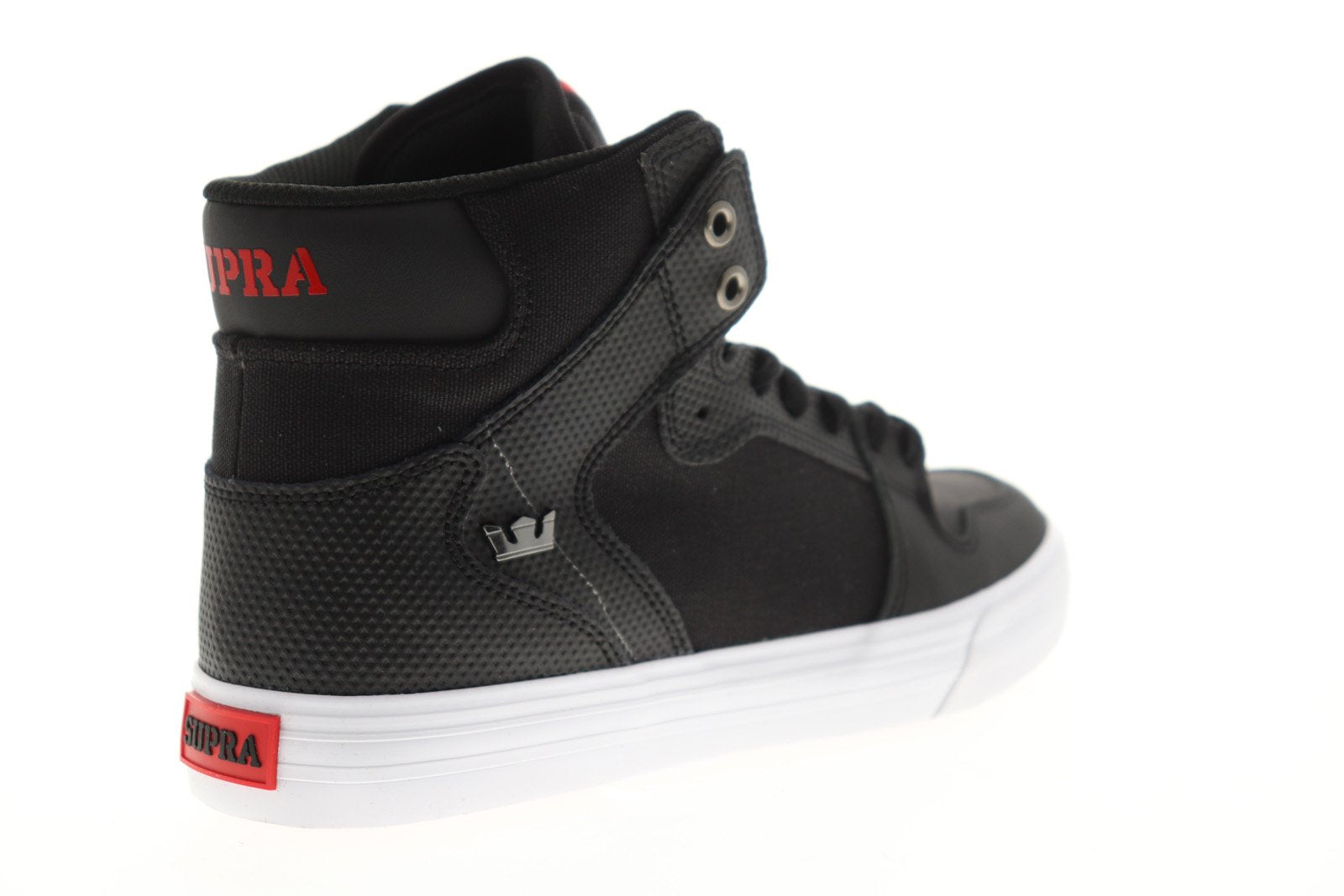 Supra Vaider 08204-039-M Mens Black Leather Surf High Top Skate