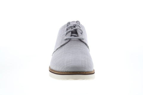 Toms Preston 10011588 Mens Gray Canvas Oxfords & Lace Ups Plain Toe Shoes