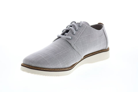 Toms Preston 10011588 Mens Gray Canvas Oxfords & Lace Ups Plain Toe Shoes