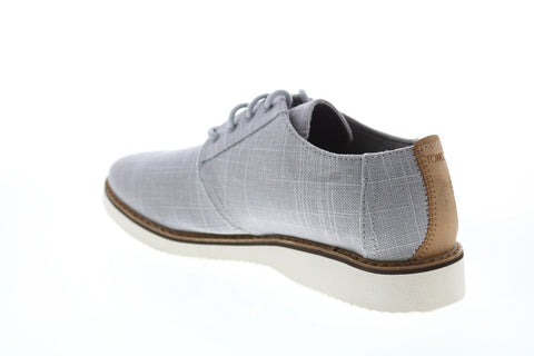 Toms Preston 10011588 Mens Gray Canvas Oxfords & Lace Ups Plain Toe Shoes