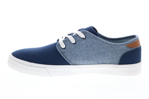 Carlo Mens Blue Canvas Lace Up Lifestyle Sneakers Shoe