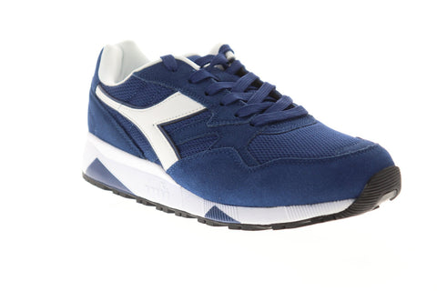 Diadora N902 S Mens Blue Suede & Mesh Athletic Lace Up Running Shoes