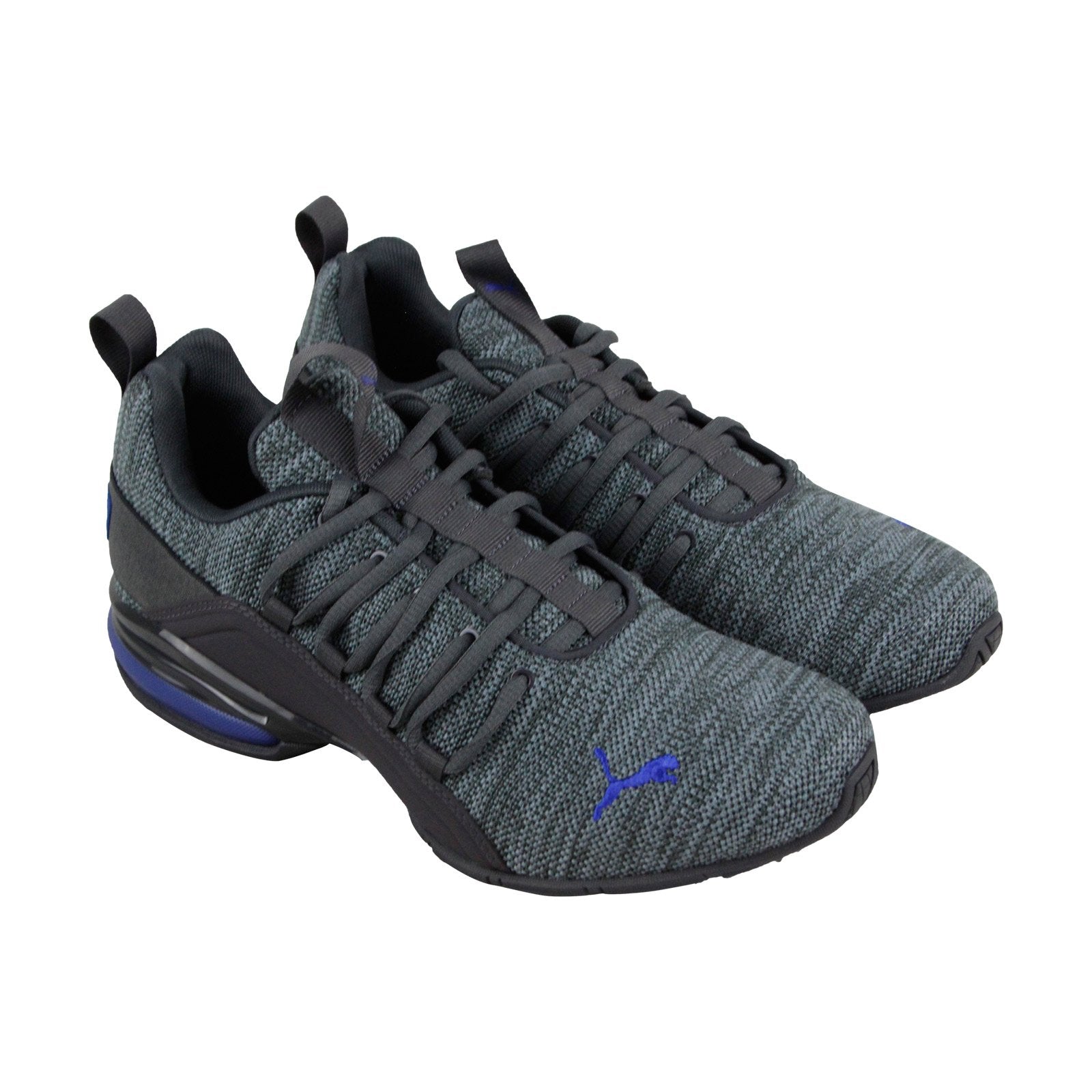 Puma Axelion 19142510 Mens Gray Canvas Lace Up Athletic Running Shoes