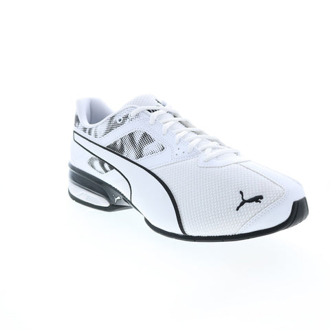 Puma Tazon 6 Cyclone 19451701 Mens White Canvas Athletic Running Shoes