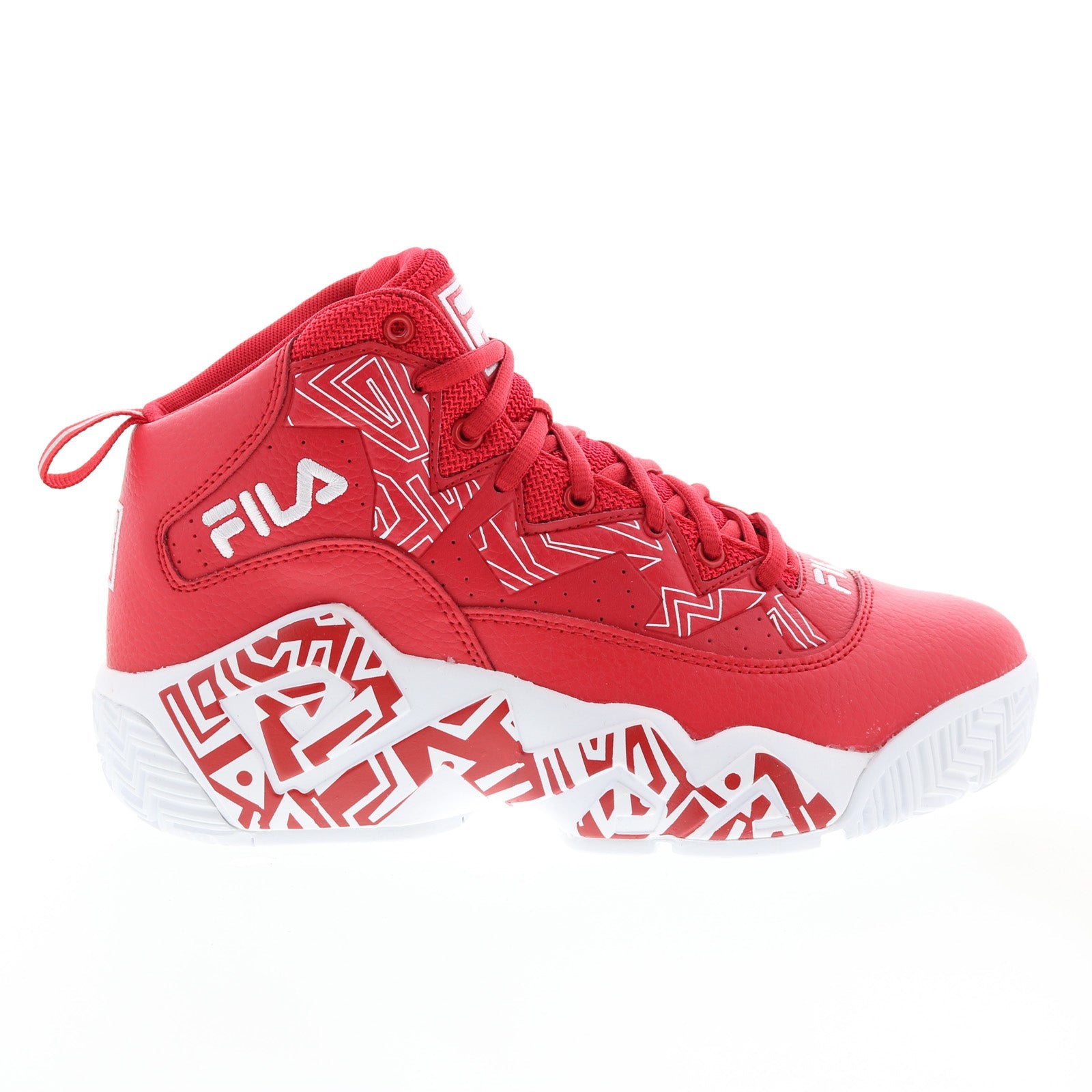 Fila MB 1BM01742-611 Mens Red Leather Lace Up Lifestyle Sneakers Shoes