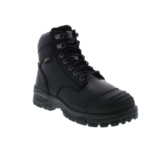 Skechers Work Ruddle Midap Steel Toe Metatarsal Guard Mens Black Work Boots