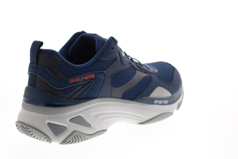 Skechers Energy Racer Lindora 237128 Mens Blue Leather Lifestyle Sneakers Shoes