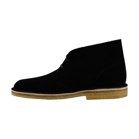 Clarks Desert Boot 26128537 Mens Black Suede Comfort Lace Up Desert Boots Shoes