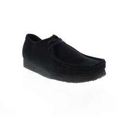 Clarks Wallabee 26155519 Mens Black Suede Lace Up Oxfords Casual