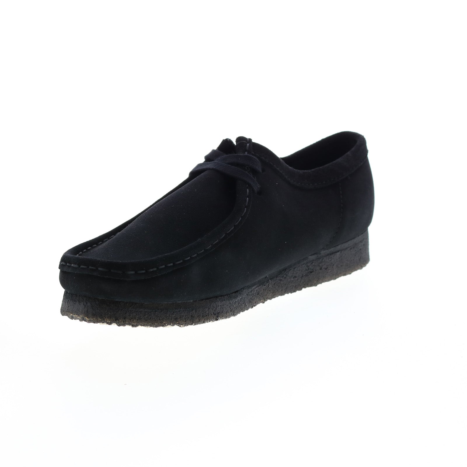 Clarks Wallabee 26155519 Mens Black Suede Lace Up Oxfords