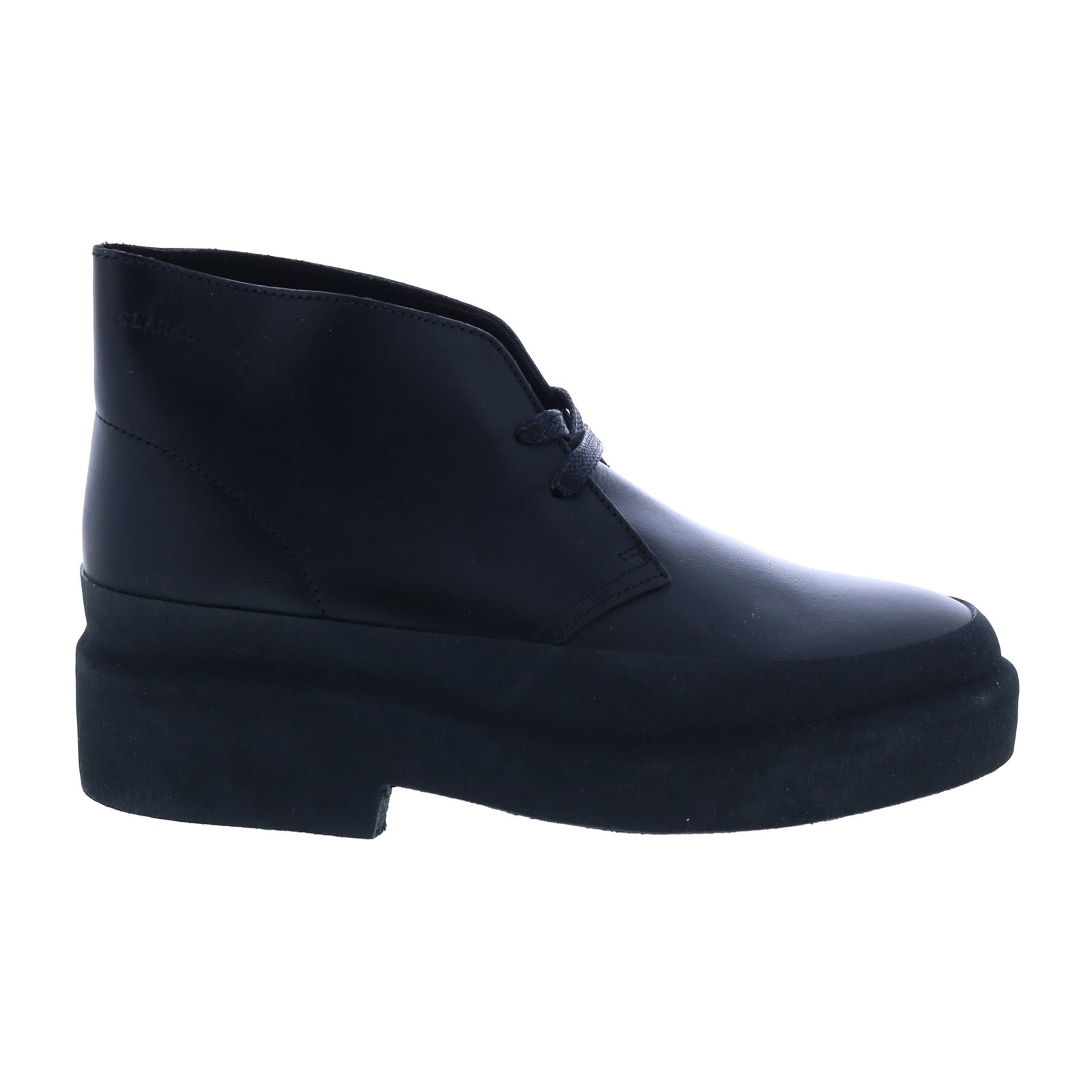 London Forhandle handicap Clarks Desert Galosh 26156083 Womens Black Leather Lace Up Desert Boot -  Ruze Shoes