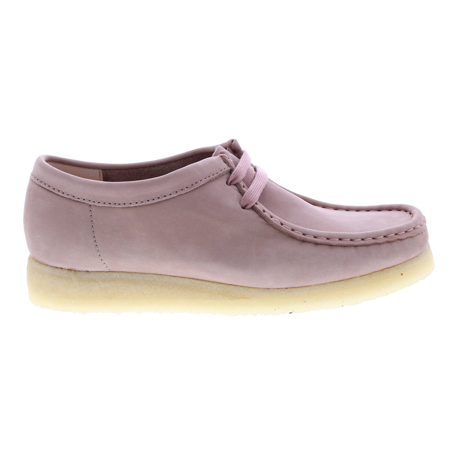 Clarks Wallabee 26165558 Womens Pink Nubuck Oxfords & Lace Ups Casual Shoes