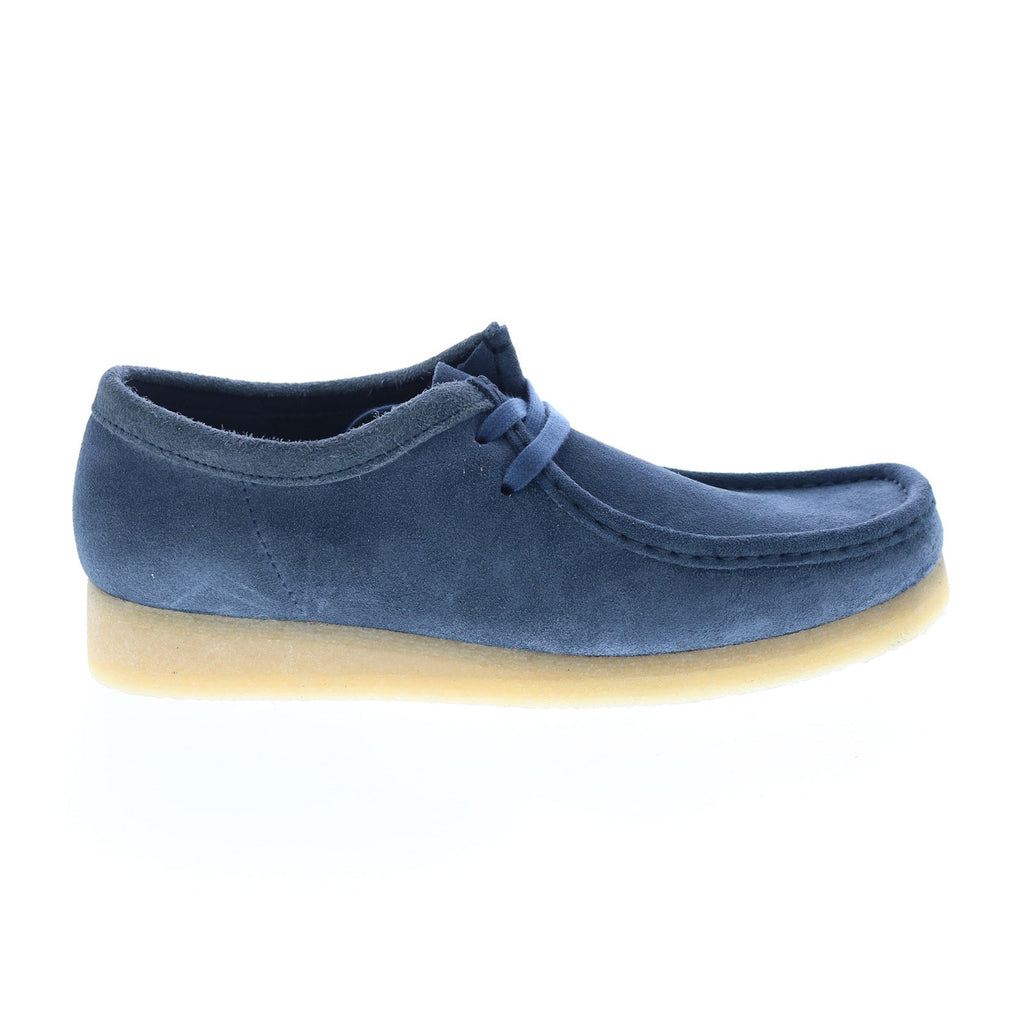Clarks Wallabee 26166306 Mens Blue Suede Oxfords & Lace Ups Casual Sho ...