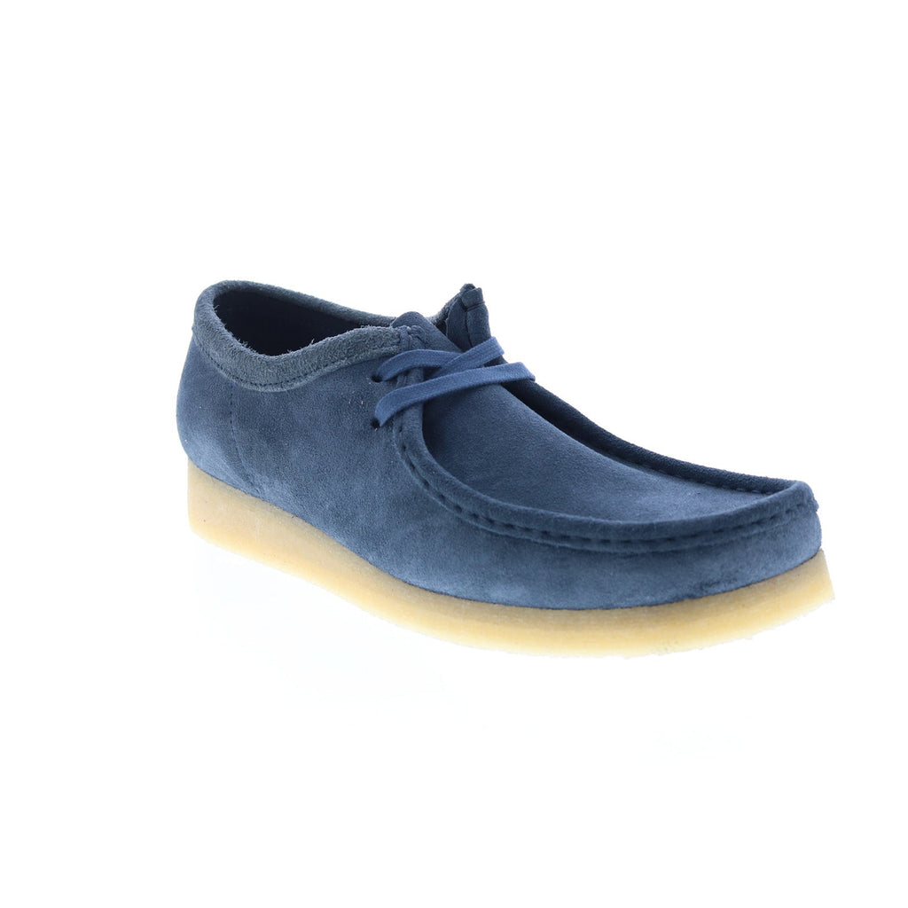 Clarks Wallabee 26166306 Mens Blue Suede Oxfords & Lace Ups Casual Sho ...