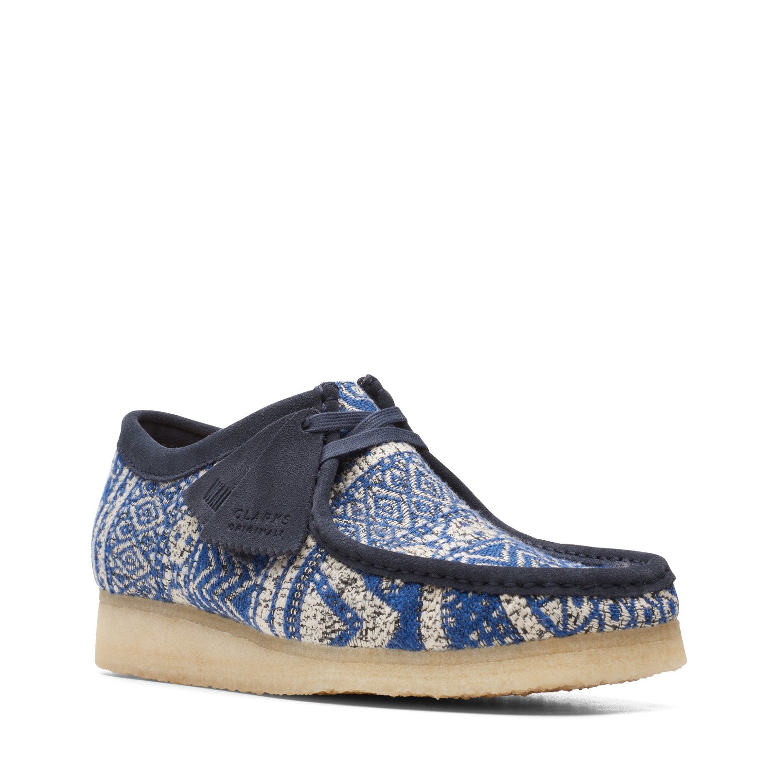 Clark wallabees blue fashion and cream