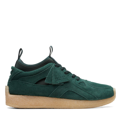 Clarks Breacon 26168855 Mens Green Suede Lifestyle Sneakers Shoes