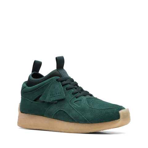 Clarks Breacon 26168855 Mens Green Suede Lifestyle Sneakers Shoes