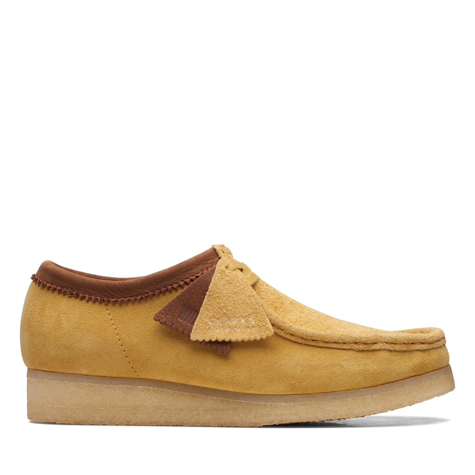 Clarks Wallabee 26170536 Mens Yellow Suede Oxfords & Lace Ups