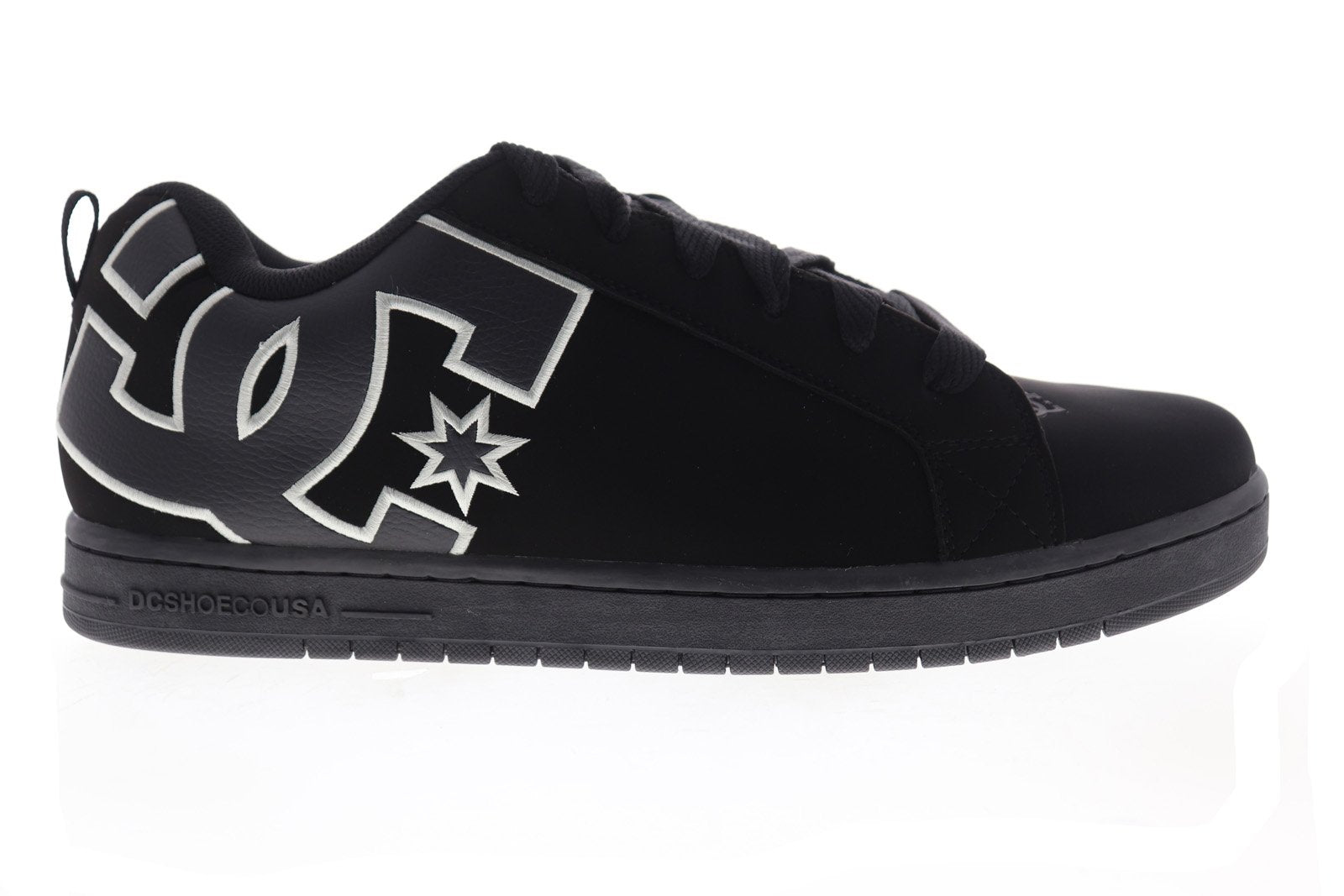 DC Court Graffik SE 300927 Mens Black Nubuck Leather Skate Sneakers Shoes