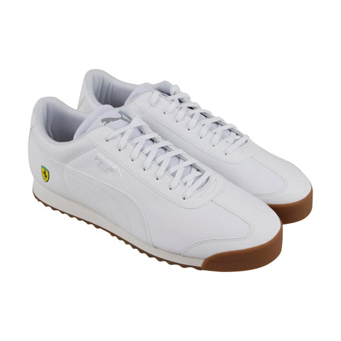 Puma Scuderia Ferrari Roma 30608306 Mens White Casual Low Top Sneakers Shoes