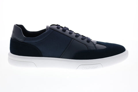 Calvin Klein Gaius Silky Suede Ballistic Nylon Mens Blue Designer Sneakers Shoes
