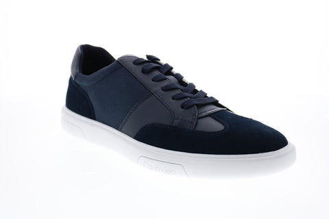 Calvin Klein Gaius Silky Suede Ballistic Nylon Mens Blue Designer Sneakers Shoes