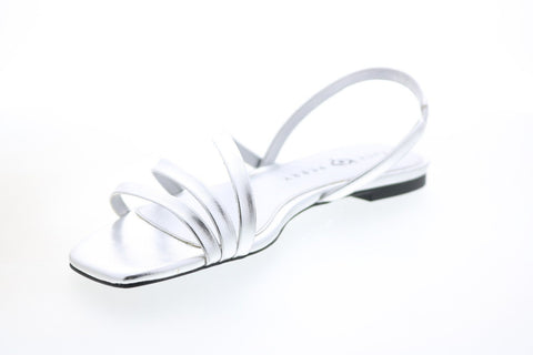 Katy Perry The Bondie Womens Silver Synthetic Slingback Sandals Shoes
