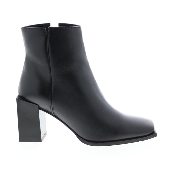 Aquatalia Emilee Calf Womens Black Leather Zipper Ankle Booties