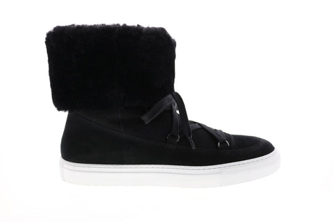 Aquatalia Valarie Suede Shearling 34L3835 BLK Womens Black Suede