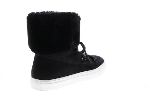 Aquatalia Valarie Suede Shearling 34L3835 BLK Womens Black Suede